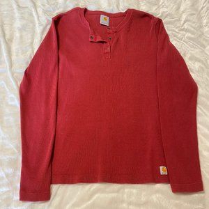 Carhartt red long sleeve Cotton Polo